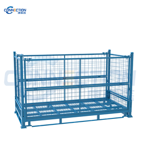 Dây lưới an ninh đầy đủ làm tổ một khung giặt CuộN lồng stillage Pallet lồng với đoạn đường nối - Product Image 1