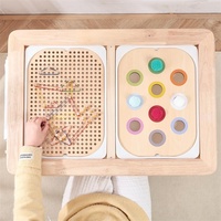 Table sensorielle pour enfants, éveil et éducation précoce, multifonctionnelle, cognition sensorielle, jeu de correspondance des couleurs et des tailles, table de jeu Montessori, tableau cognitif