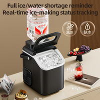 Machine à glaçons compacte électrique pour la maison, 16 glaçons solides par cycle, production quotidienne de 13 kg, épaisseur de glace réglable sur 13 niveaux, refroidissement par air