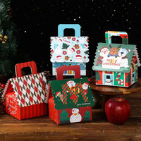 Boîte cadeau en carton jetable mate personnalisée pour Noël, avec revêtement UV et impression en relief