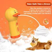 Distributeur de shampoing moussant électrique en forme de canard mignon, distributeur de savon rechargeable pour le bain des animaux de compagnie, la salle de bain, l'évier de cuisine, le nettoyage des toilettes