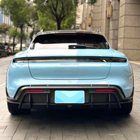 Pièces de modification automobile pour Taycan, lèvre de pare-chocs arrière en fibre de carbone sèche pour Porsche Taycan 4S Turbo Cross Turismo, kit carrosserie diffuseur