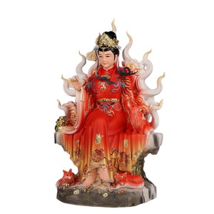 Estatua de la Diosa Zorra de Nueve Colas, Novena Dama Joven, Forma Real, Zorra Blanca Qingqiu, Zorra Espiritual, Adorno para Ofrenda de Altar Budista en el Hogar - Product Image 5