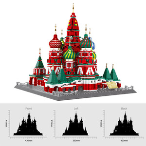 6213 3213 pièces ABS Modèle Architecture Mondiale Cathédrale Saint-Basile-Moscou, Russie Briques Blocs de Construction Jouets de Collection pour Enfants - Product Image 5