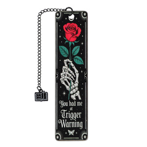 Punk Dark Skull Rose Chain Bookmark Creative <strong>You</strong> Had <strong>Me</strong> Text Reading Marker Cultural Black Stainless Steel Bookmarks - Product Image 1