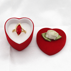 Heart Shaped <b>Ring</b> <b>Box</b>, Round Cylinder <b>Ring</b> <b>Box</b>, Hexagonal Jewelry <b>Box</b>, Square Velvet <b>Ring</b> <b>Box</b>, Rectangle Jewelry Case - Product Image 3