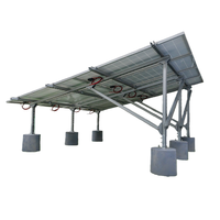 Kit de montage de panneaux solaires, accessoires complets, supports de montage de panneaux solaires photovoltaïques réglables pour toit plat en béton