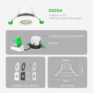 Downlight <span class=keywords><strong>LED</strong></span> encastré sélectionnable sans scintillement réglable 5W/8W 2700K-6000K Installation facile Garantie de 3 ans pour le salon - Product Image 3