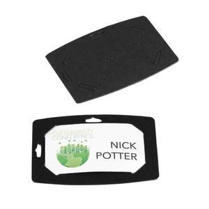 DURABLE - 8273-01 Porte-nom 54x90mm en papier recyclé, noir-EAN 4005546741055 BADGES NOM BADGES SANS FIXATION - Product Image 1