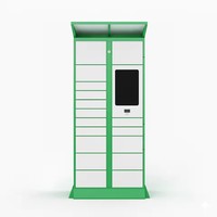 Casier à colis intelligent en acier inoxydable avec serrure électronique, écran et caméra intégrés pour la gestion de propriétés