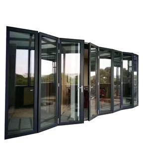 Bello <span class=keywords><strong>AL</strong></span> Hurricane Proof porta balcone Patio vetro insonorizzato giardino esterno in alluminio Bifold porte pieghevoli - Product Image 4