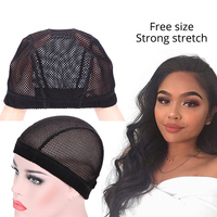 Bonnet de perruque en crochet doux, bonnet dôme en maille épaisse, nouveaux bonnets pour la confection de perruques, filet à cheveux à gros trous