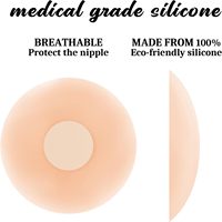 4 paires de cache-tétons pour femmes, couvre-tétons réutilisables en silicone adhésif, pour soutien-gorge sans bretelles, maillots de bain, robes, emballage en boîte métallique