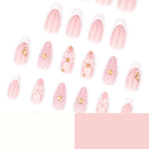 <span class=keywords><strong>Uñas</strong></span> Postizas de Verano Estilo Océano, <span class=keywords><strong>Cortas</strong></span>, Almendradas, con Flores 3D y Estrellas de Mar, <span class=keywords><strong>para</strong></span> Mujeres y Uso Diario - Product Image 4