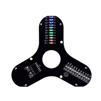 Kit de bricolage de gyroscope rotatif à LED, soudure SMD, rotation POV, diode colorée lumineuse, kit de gyroscope d'entraînement, kit de pratique de soudure