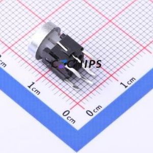 TPB01-103L1S2 Tactile Switch Through hole Component (THT) Switch Round Button Silver - Product Image 2