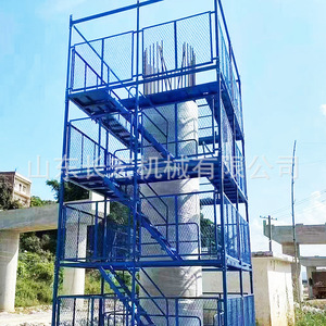 Escalera Industrial de Acero con Jaula de Seguridad, de 21 a 40 Peldaños, Alta Resistencia, para Uso en Obras de Construcción - Product Image 2