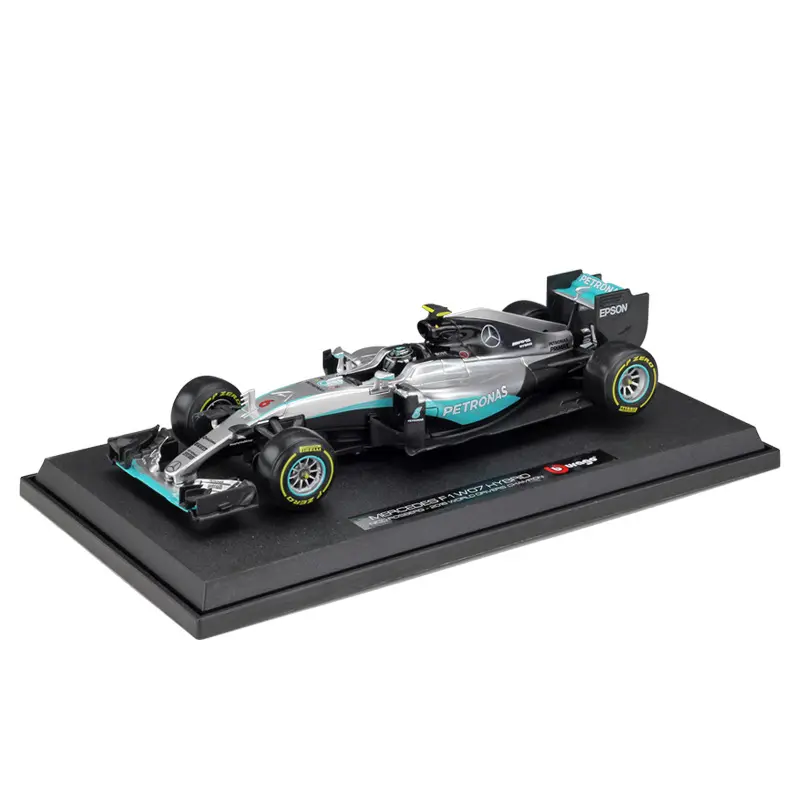 ブラーゴ1:18ダイキャストモデルカーF1W07 #44ハイブリッドルイスハミルトン合金シミュレーションレースカーモデル