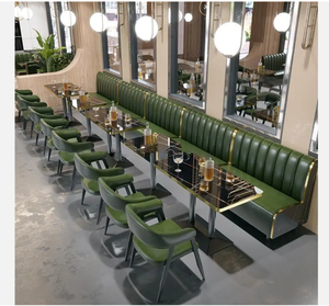Cafetería comida rápida comercial cuadrado café cuero restaurante <span class=keywords><strong>Banco</strong></span> sofá muebles cabina <span class=keywords><strong>mesa</strong></span> y silla conjunto - Product Image 1