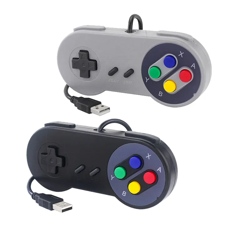 USB Gamepad Joystick Gaming Retro, Pengendali Game Berkabel untuk Linux SNES Game PC NESPi RetroPie Windows Raspberry Pi 4B 3B + 3B