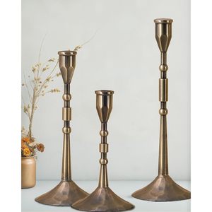YOUTUOY ensemble de 3 pièces vintage bougeoirs coniques faits à la main ferme cuisine table de fête centre de table pour mariage autres occasions - Product Image 5