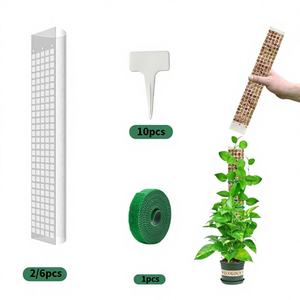 Poste de musgo recubierto de plástico de 24 pulgadas, apilable, para soporte de plantas, para Monstera y plantas trepadoras de interior, uso en invernadero - Product Image 1