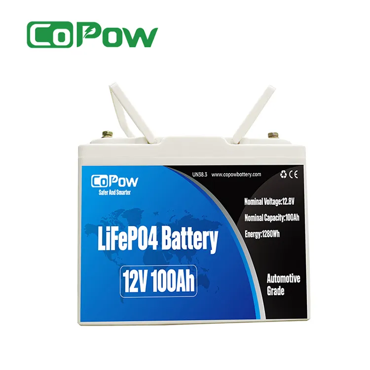 Copow 100ah 12V Lithium Batterij Thuis Opslag Batterij Back-Up Voor Elektrische Fiets/Motorfiets