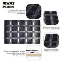 Système de cuisson en rouleaux efficace, production de boulangerie standardisée, durabilité renforcée, revêtement antiadhésif, écologique, Alusteel, 20 rouleaux NEWSKY