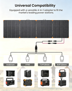 Panel solar mono plegable de 200W, cargador solar de alta resistencia para Jackery Explorer EcoFlow Delta 2 Bluetti IP67, resistente al agua, para vehículos recreativos, fuera de la red - Product Image 2
