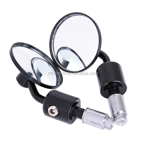 Rétroviseurs d'extrémité de guidon de moto CNC 3 "Round 7/8" pour Honda Yamaha Suzuki Rétroviseurs latéraux d'extrémité de guidon - Product Image 2