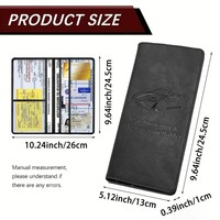 Sac de rangement pour permis de conduire, sac à documents multifonctionnel en cuir PU, porte-cartes d'immatriculation et d'assurance automobile