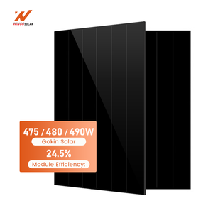 Pannello Solare Bifacciale Nero Puro 475W 480W 490W, Modulo Fotovoltaico Mono per Soluzioni Energetiche Residenziali Esterne - Product Image 1