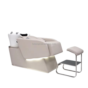 Unidad de lavado de cuenco de champú de peluquería de diseño moderno de alta calidad Silla de lavado de cabello con luz LED con unidades de retrolavado - Product Image 1