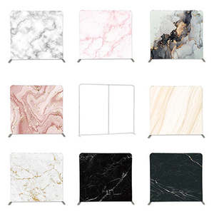 8x8フィート アルミフレーム フォトブース バックドロップスタンド 枕カバー型バックドロップ 壁掛けテンションファブリックディスプレイ バックドロップ 展示会用壁 - Product Image 2