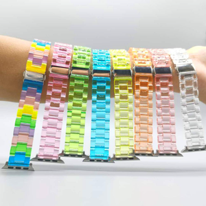 10 couleurs Bracelet en plastique Transparent bracelet réglable pour Apple Watch Band <span class=keywords><strong>8</strong></span> Ultra 49mm 40/41/44/45mm iwatch série 7 se - Product Image 2