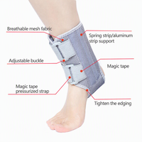 Attelle de cheville OEM compatible avec les chaussures, en aluminium, réglable avec fermeture auto-agrippante, pour la course, le basketball et les activités de plein air