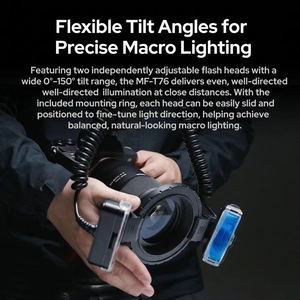 Godox MF-T76 C/N/S TTL Macro Twin Flash Double Flash HSS 1.2s Recyclage rapide Système Godox X pour <span class=keywords><strong>Canon</strong></span>/Nikon/Sony - Product Image 5