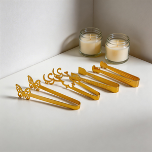 Pinze per Carbonella in Acciaio Placcato Oro, 4 Stili, per Bakhoor, Brucia Incenso, Pinzette Decorative, Clip per Carbonella, Arte Cinese/Indiana/Araba - Product Image 1