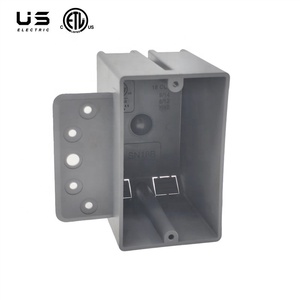 Boîtier de raccordement électrique en PVC non métallique, étanche IP65, homologué ETL, pour une seule prise, avec support en B - Product Image 1