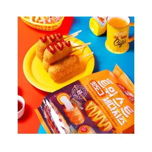 Manufacturer Twist Corn Dog With Cheddar Cheese Street Foods Korean Healthy No Fried Spicy Orginal Cheese Hot Dogs