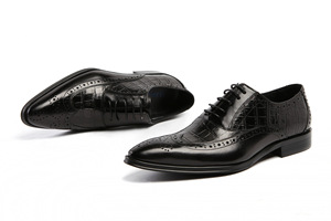 Zapatos de Vestir para Hombre de Alta Calidad, Estilo Casual Británico Extravagante, Oxfords de Moda, Nuevos Zapatos de Boda de Cuero Genuino para Hombre - Product Image 6