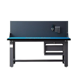 Customizable Heavy-Duty Workbench with Multi-Functional <b>Tool</b> Drawers and Hook Display Storage Racks Woodworking <b>Bench</b> - Product Image 4