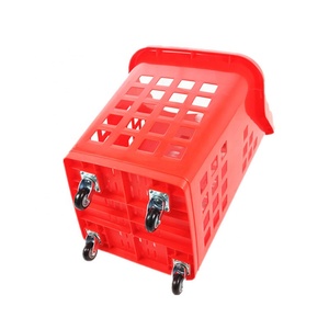 Supermercado Hipermercado Gran capacidad 70L Cesta DE LA COMPRA Carro Cesta rodante con ruedas Carro de compras de plástico - Product Image 5