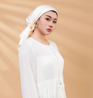 Foulard Hijab Carré en Soie Satinée Élégant de Qualité Supérieure, Écharpes Traditionnelles, Châles, Jilbab Confortables, Vente en Gros Personnalisée