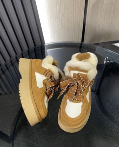 Botas de Nieve con Cordones y Suela Gruesa de Piel, Cómodas y Unisex, Diseño de Moda 2026 - Product Image 3