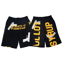 Haute qualité sirop contre la toux Shorts hommes décontracté coupe ample coton Streetwear été pantalons courts