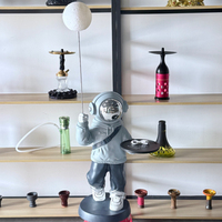 Grande chicha astronaute en résine, décoration d'intérieur, mobilier de bar, salon, chicha astronaute