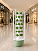 Tour de culture verticale à 7 niveaux, système hydroponique avec lumière LED, minuterie et pompe pour jardin potager intérieur