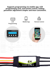 Controlador Electrónico de Velocidad (ESC) sin Escobillas para Drones RC, Salida Estable para Aviones, UAV y Drones - Product Image 5