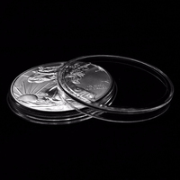 Capsules de pièces de monnaie kangourou en or australien de 1/4 oz Boîte à monnaie ronde en plastique American Silver Eagle